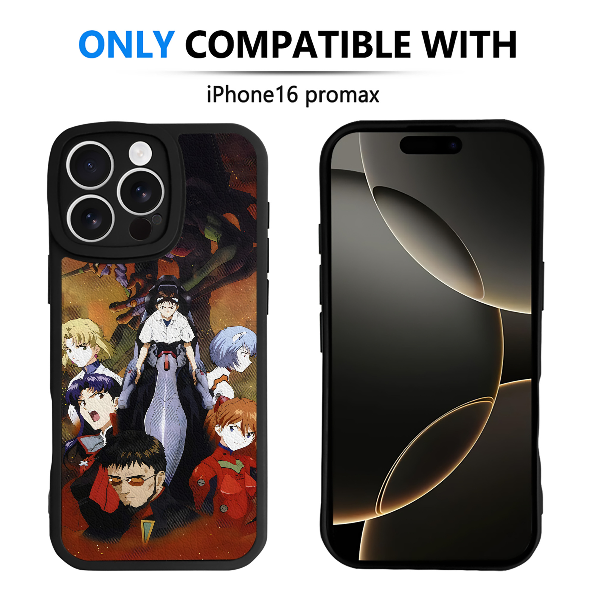 （画像用） EVA 新世紀エヴァンゲリオン 【iPhone 16シリーズ対応】シリコンスマホケース（レザー調） 材質：シリコン